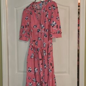 Draper James Pink Floral Midi Dress